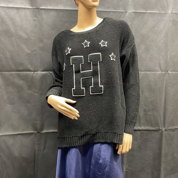 Forever 21 H & Star Oversized Pullover Black Sweater - Picture 6 of 7